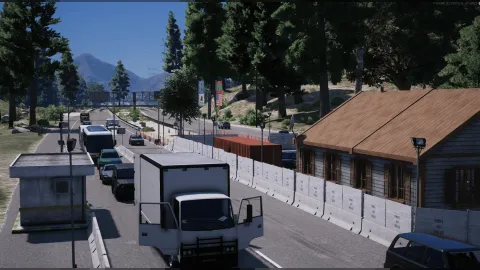 Border patrol checkpoint MLO with patrol station in FiveM — view 2