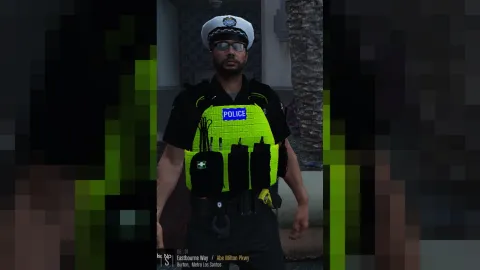 British vests EUP worn by a police character in FiveM