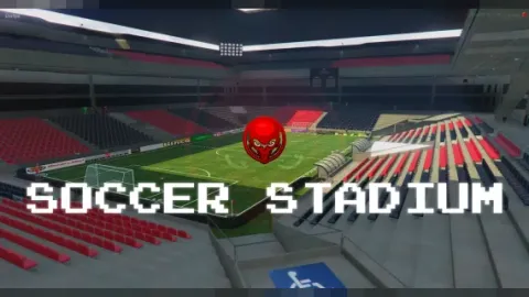 Soccer stadium mlo pitch with tiered stands and floodlights — FiveM MLO