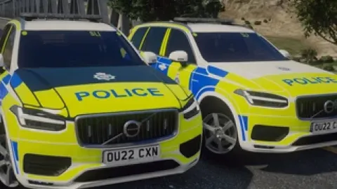 BTP Marked Volvo XC90 2022 Pack front view - FiveM vehicle pack
