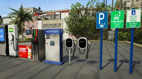 Fuel pump props pack with gas pumps for FiveM