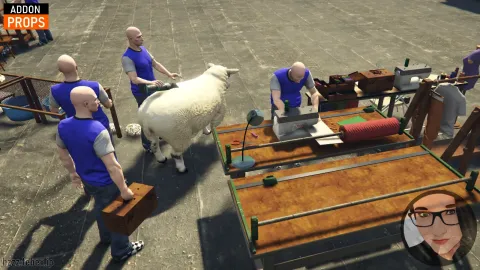 Tailoring props pack with mannequins and fabric rolls for FiveM