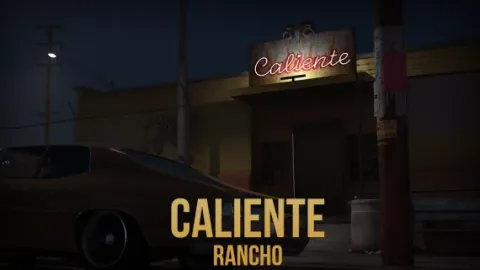 Mexican bar cantina interior with bar dining floor and stage in FiveM