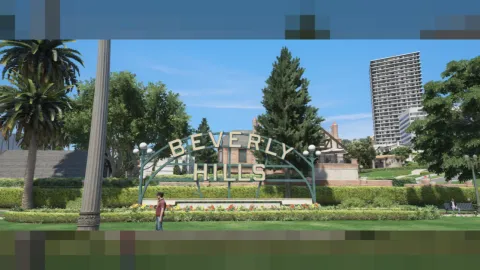 California Architecture real LA landmarks and signage in FiveM Los Santos