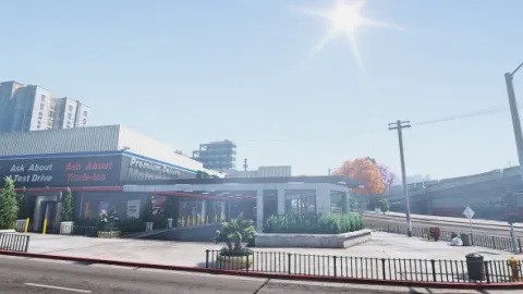 Car Dealer EXT MLO interior view - FiveM dealership and showroom MLO