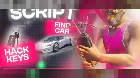 Car theft script player stealing a vehicle in FiveM