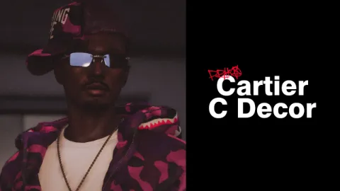 Cartier C Decor Glasses on a FiveM MP character face