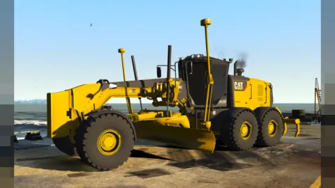 CAT140M3 vehicle add-on for FiveM parked in the city