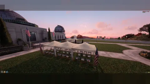 Ceremony observatory MLO hilltop venue with seating under the stars in FiveM — view 2