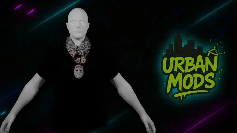 Chain male dirty prop worn by a FiveM freemode male character
