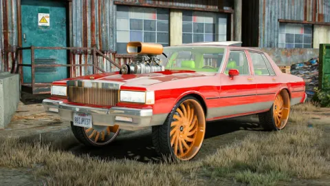Chevrolet Caprice Fame Box build in a FiveM roleplay street