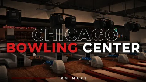 Bowling center mlo interior with lit lanes and a bar counter — FiveM MLO