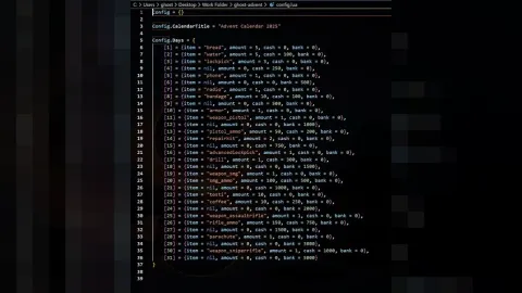 Christmas Advent Calendar interface with 24 festive doors in FiveM — view 2