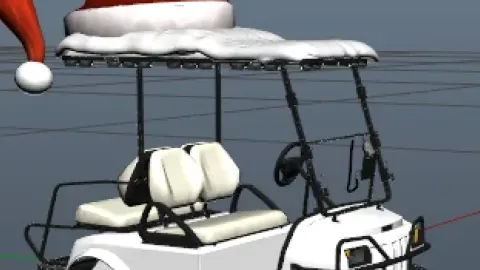 Christmas Golf Cart in-game UI - FiveM seasonal script