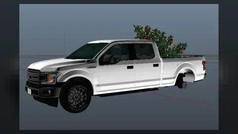 Christmas Tree Truck - add-on car for FiveM GTA 5 roleplay