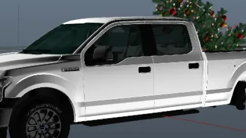 Christmas Tree Truck front view - FiveM add-on car