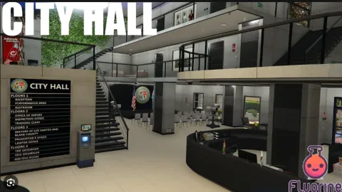 City hall mlo government building lobby interior in FiveM