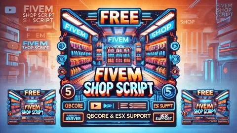 Cloud shop system storefront with categories open inside a FiveM store — view 2