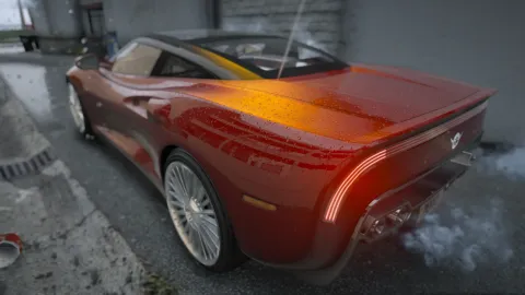 CoreFX graphics shading a cinematic sunset over a FiveM Los Santos skyline — view 2