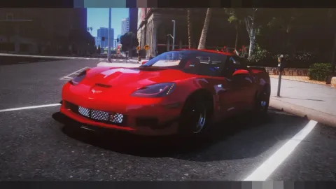 Corvette C6 Twin Turbo LSX FiveM car mod front three-quarter