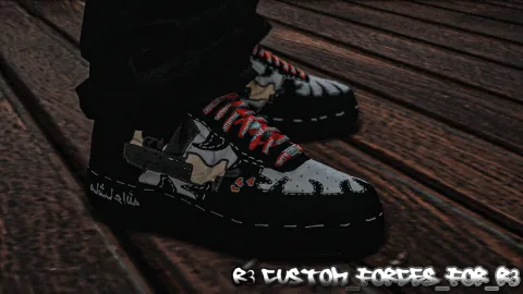Custom forces shoes on a FiveM MP Male character