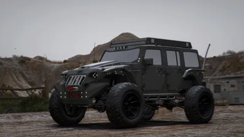 Custom Jeep by Placo off-road vehicle on a FiveM server