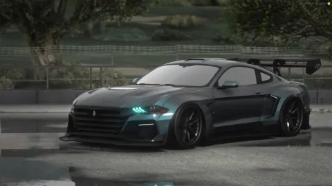 Custom Mustang Craftsman parked on a FiveM city street