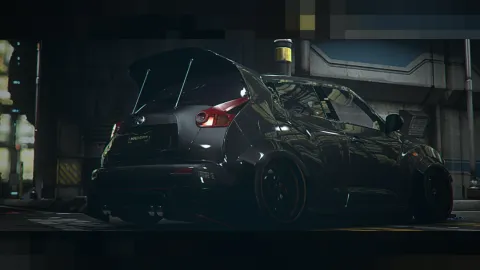 Custom sports sedan FiveM add-on car on a city street