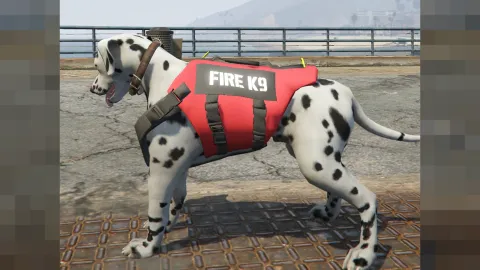 Dalmatian K9 ped spotted dog model for FiveM roleplay
