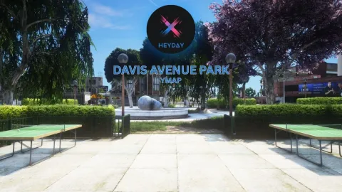 Davis Avenue Park courts and greenery for FiveM roleplay