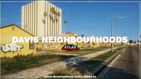 Davis neighbourhoods MLO streets and yards for FiveM roleplay
