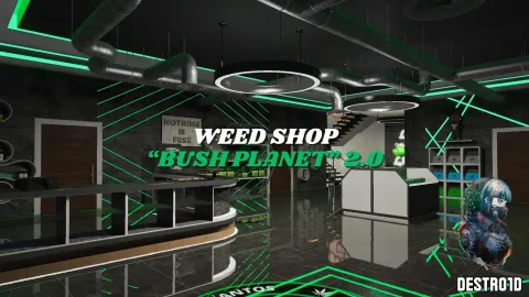 Destro1d Weed Shop Bush Planet 2 0 MLO interior view - FiveM gang and criminal MLO