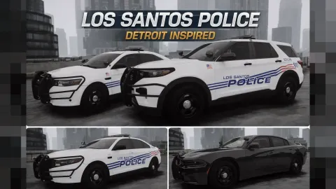 Detroit police pack of FiveM law enforcement vehicles