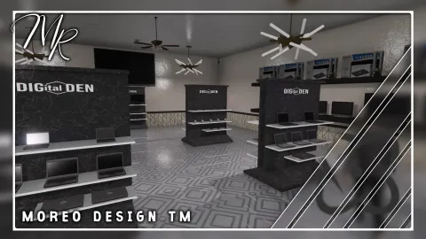 Digital Den mlo electronics store with display shelves and service counter — FiveM MLO