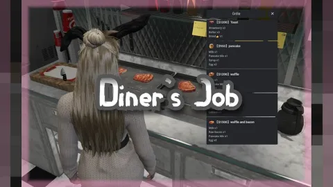 FiveM diner job script staff cooking and serving customers