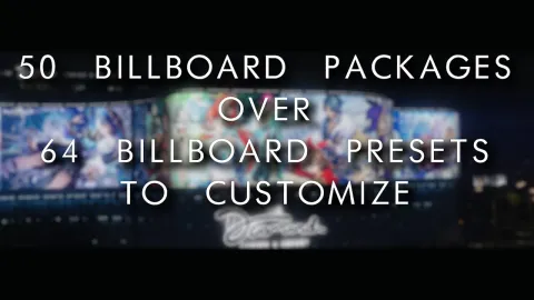 Custom advertising board from the billboard package mlo on a city street — FiveM MLO