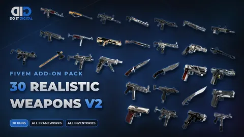 Weapon Pack 30 Realistic Guns V2 for FiveM