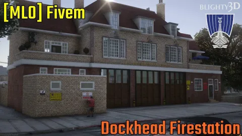 Dockhead fire station interior view in a FiveM roleplay server