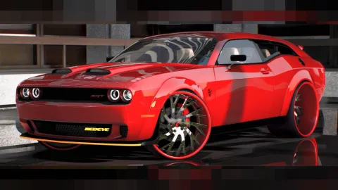 Dodge Challenger Magnum Forgiato custom wagon for FiveM at an angle