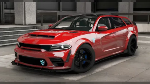 Dodge Charger Demon widebody FiveM add-on muscle car