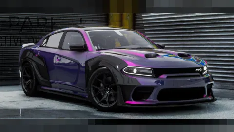 Dodge Charger Hellcat 2021 muscle sedan on a FiveM street