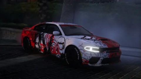 Dodge Charger Hellcat SAW edition muscle car in FiveM