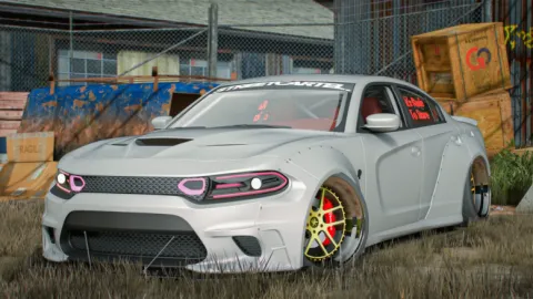 Dodge Charger Widebody 2022 muscle sedan parked on a FiveM street