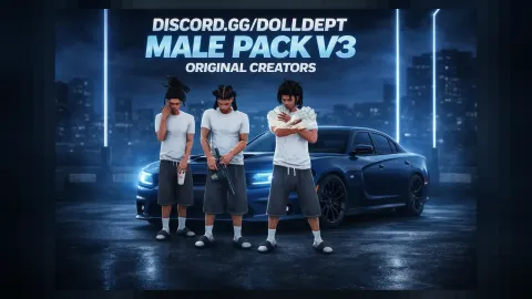 Doll Dept Male Hair Pack V3 - clothing pack for FiveM GTA 5 roleplay