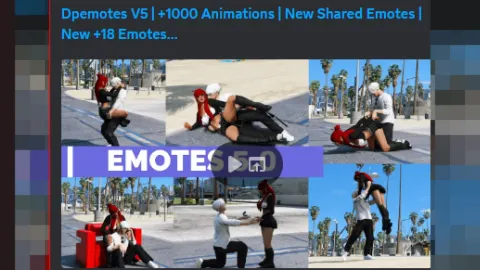 DP Emotes V5 — FiveM emote menu with over 1000 animations