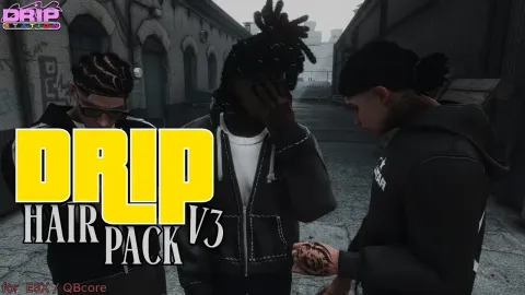 Drip Station Male Hair Pack V3 - clothing pack for FiveM GTA 5 roleplay