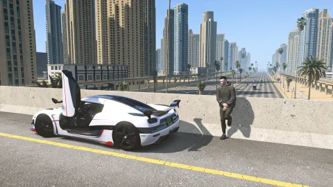 Dubai Highway MLO desert freeway interchange for FiveM