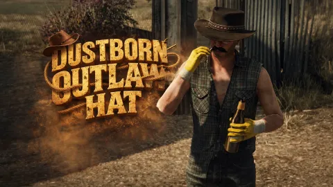 Dustborn outlaw cowboy hat on an MP Male character in FiveM
