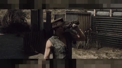 Dustborn outlaw cowboy hat on an MP Male character in FiveM — view 2