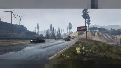 Highway junction mlo interchange with ramps and lane markings in FiveM — view 2